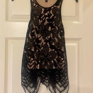 Express Black Lace Top
